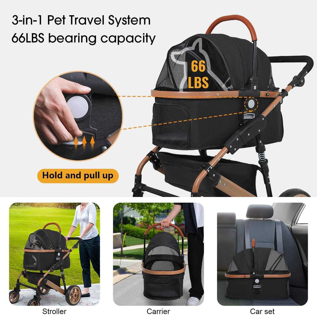 4 Wheels Folding Lightweight Pet Stroller Q819926