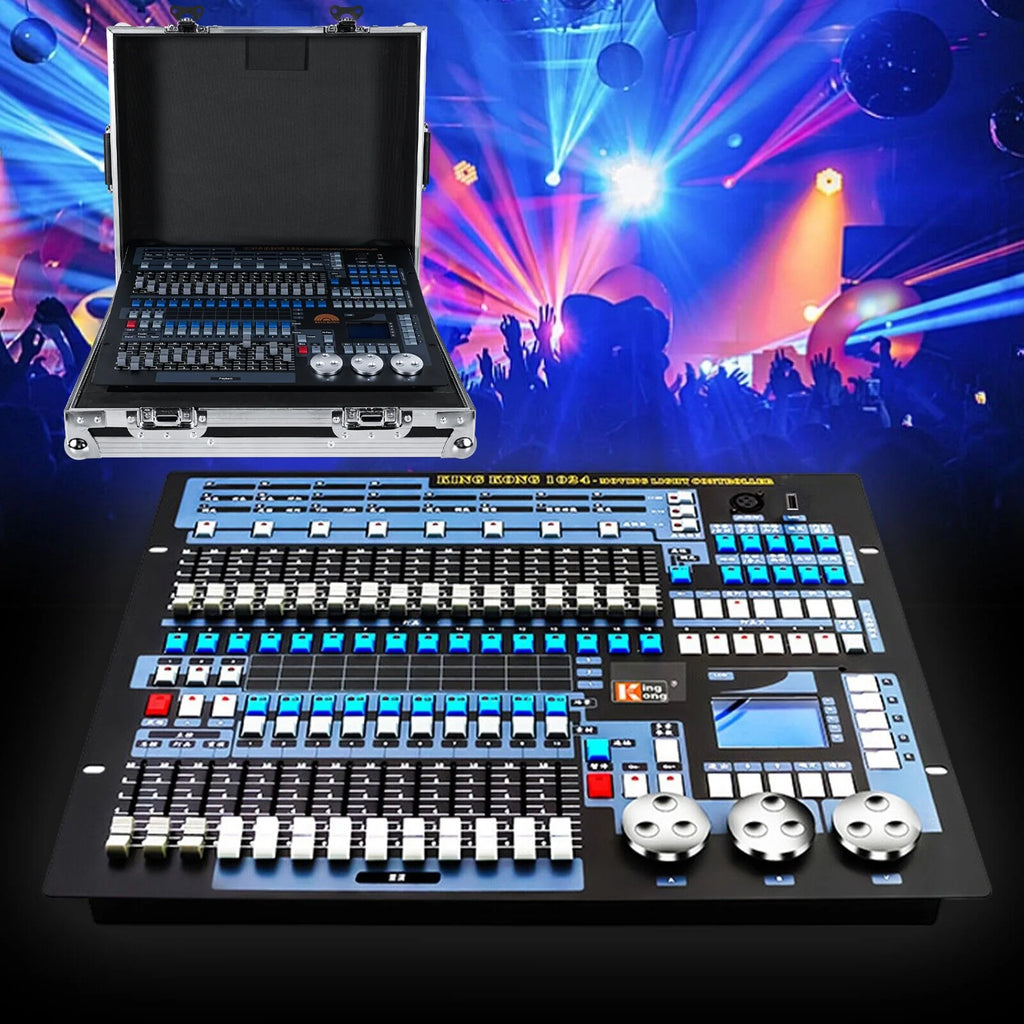 DJ Lighting Controller with Flightcase, Grand Console DMX and MIDI Operator 1024 Channel I610