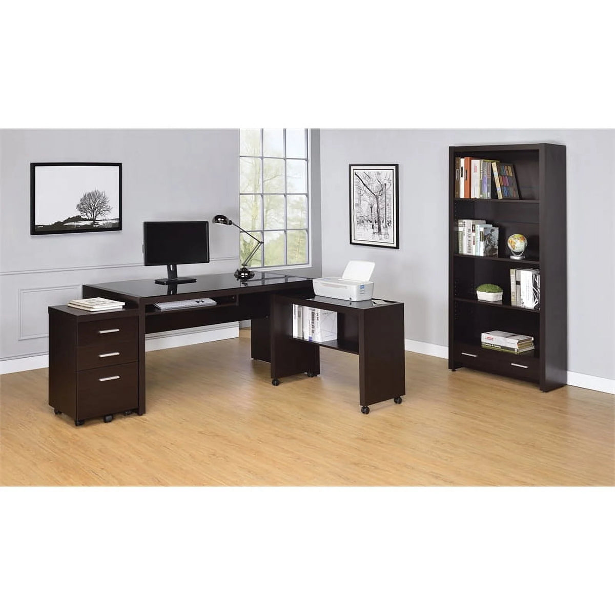 2 Piece Computer Desk and Office Chair Furniture Set V30868