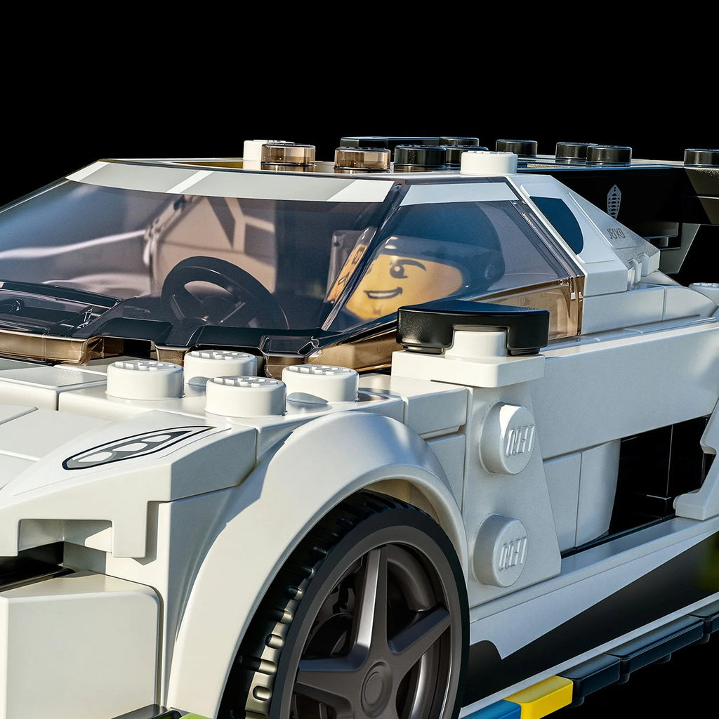 White Racing Car Building Set X10611