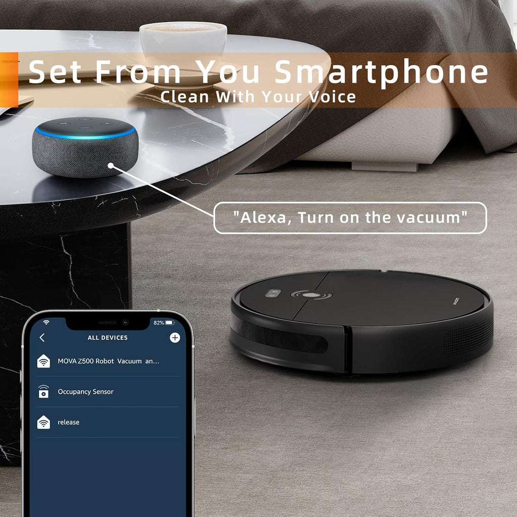 Robot Vacuum and Mop with 3000Pa Suction and 5200mAh Battery O4785