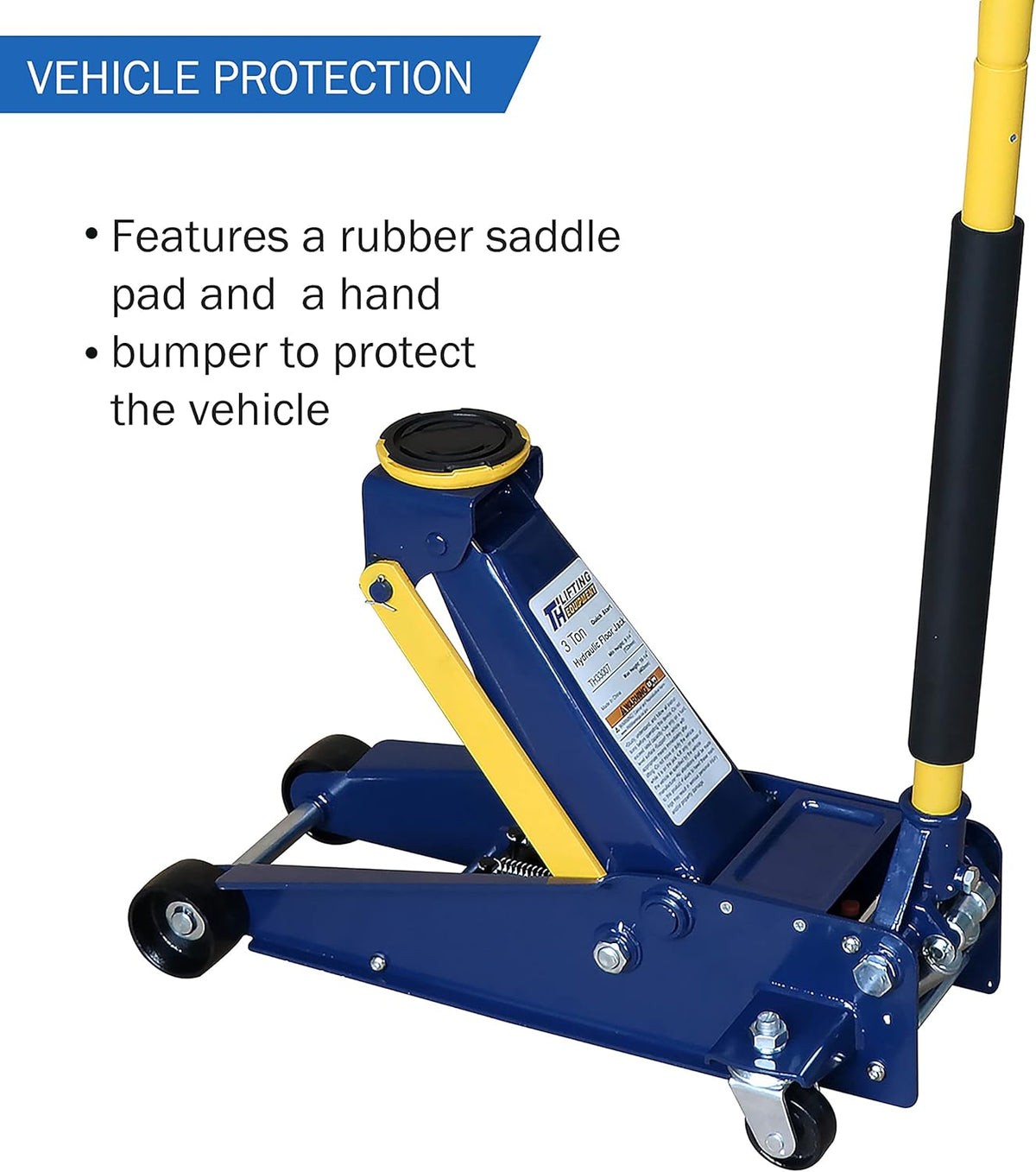 3 Ton Heavy-Duty Steel Hydraulic Floor Jack with Double Pumps O46193