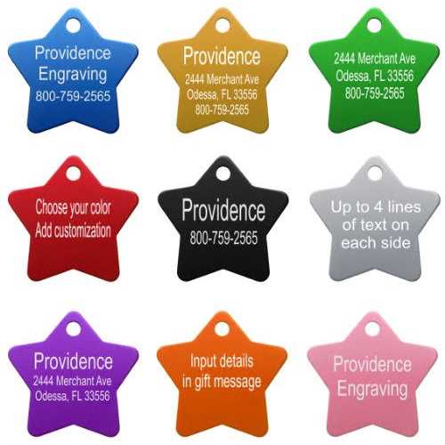 Pet ID Tags in 8 Shapes, 8 Colors, and Two Sizes K671078
