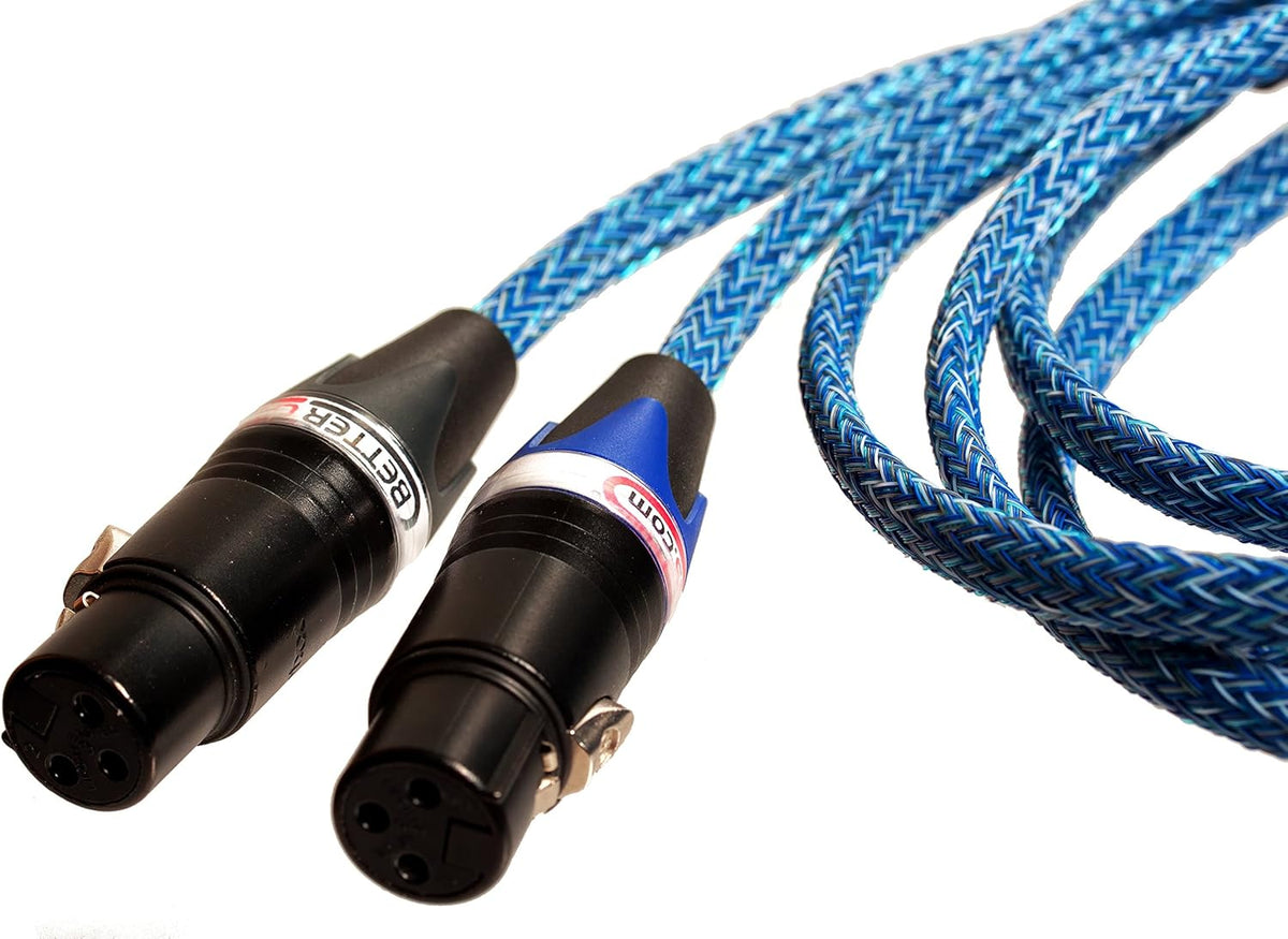 Blue XLR Balanced Audio Cable, Stereo Pair 2 Cables B8700