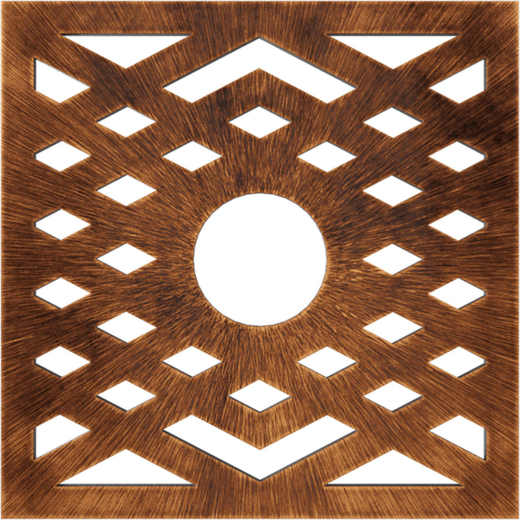 30x22OD x 7 3/4x22ID x 1x22P Chevron PVC Pierced Ceiling Medallion O59218