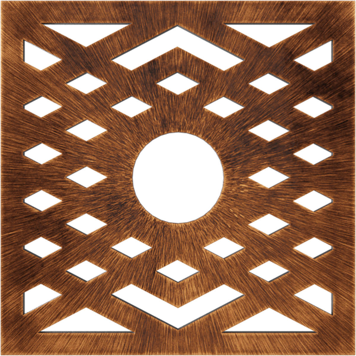 30x22OD x 7 3/4x22ID x 1x22P Chevron PVC Pierced Ceiling Medallion O59218