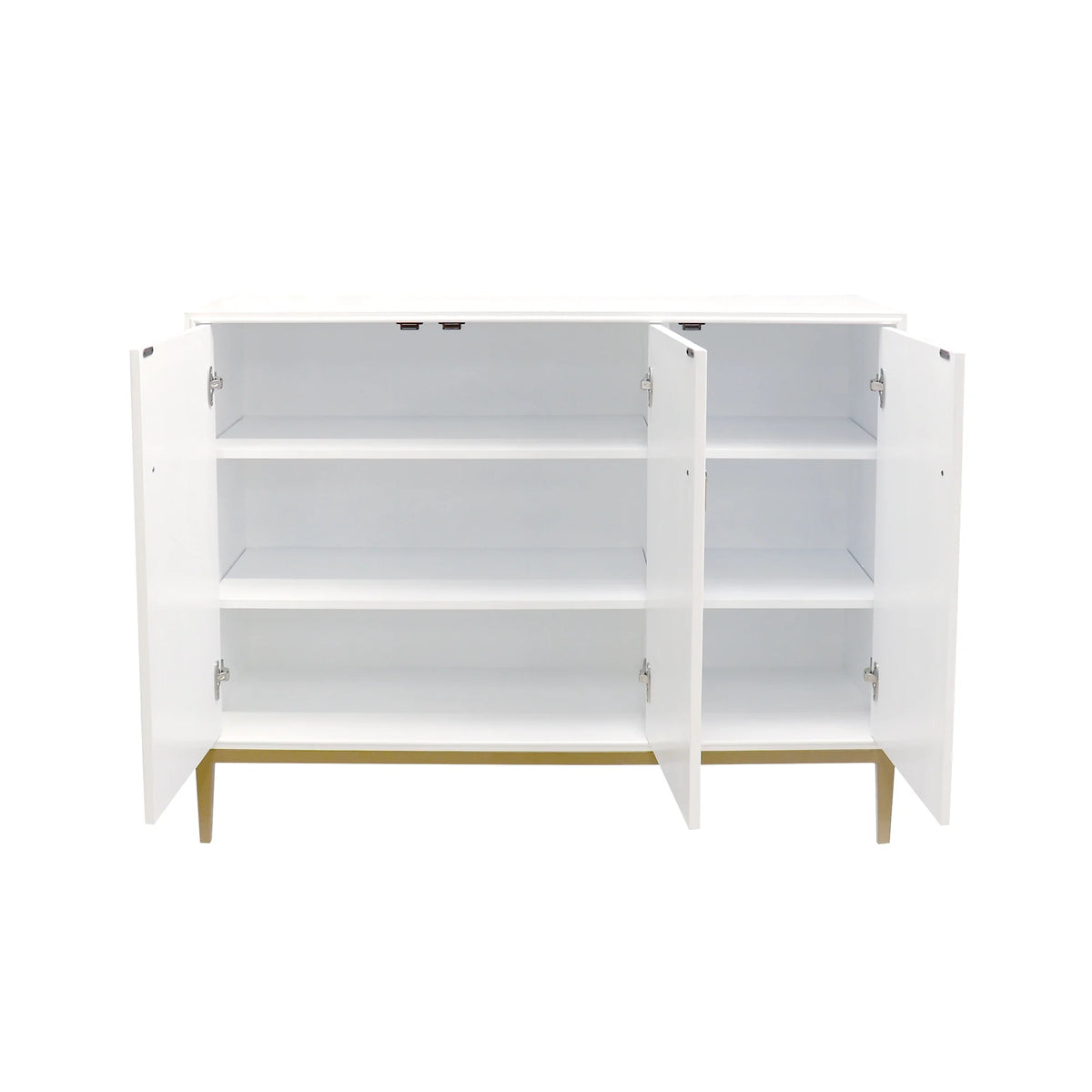 Ivory 3 Door Sideboard with Bronze Metal Frame S733