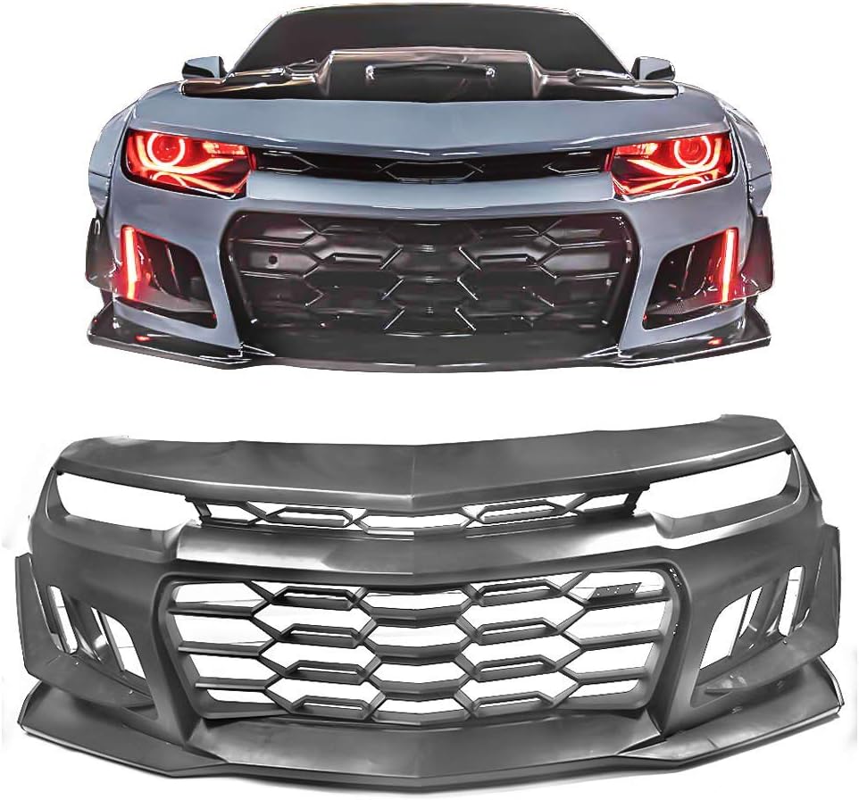 Black PP Front Bumper Cover with Grille for 2014-2015 Chevy Camaro Q438