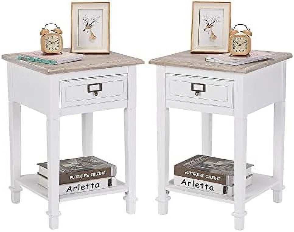 End Table with Charging Station and Drawer J233