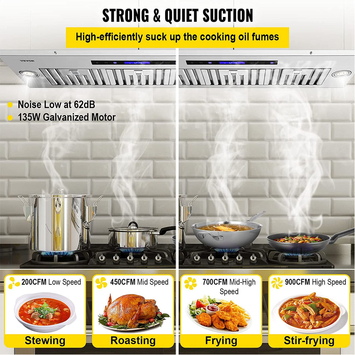 36 in. Stainless Steel Built-in Range Hood with Remote Control Z627452