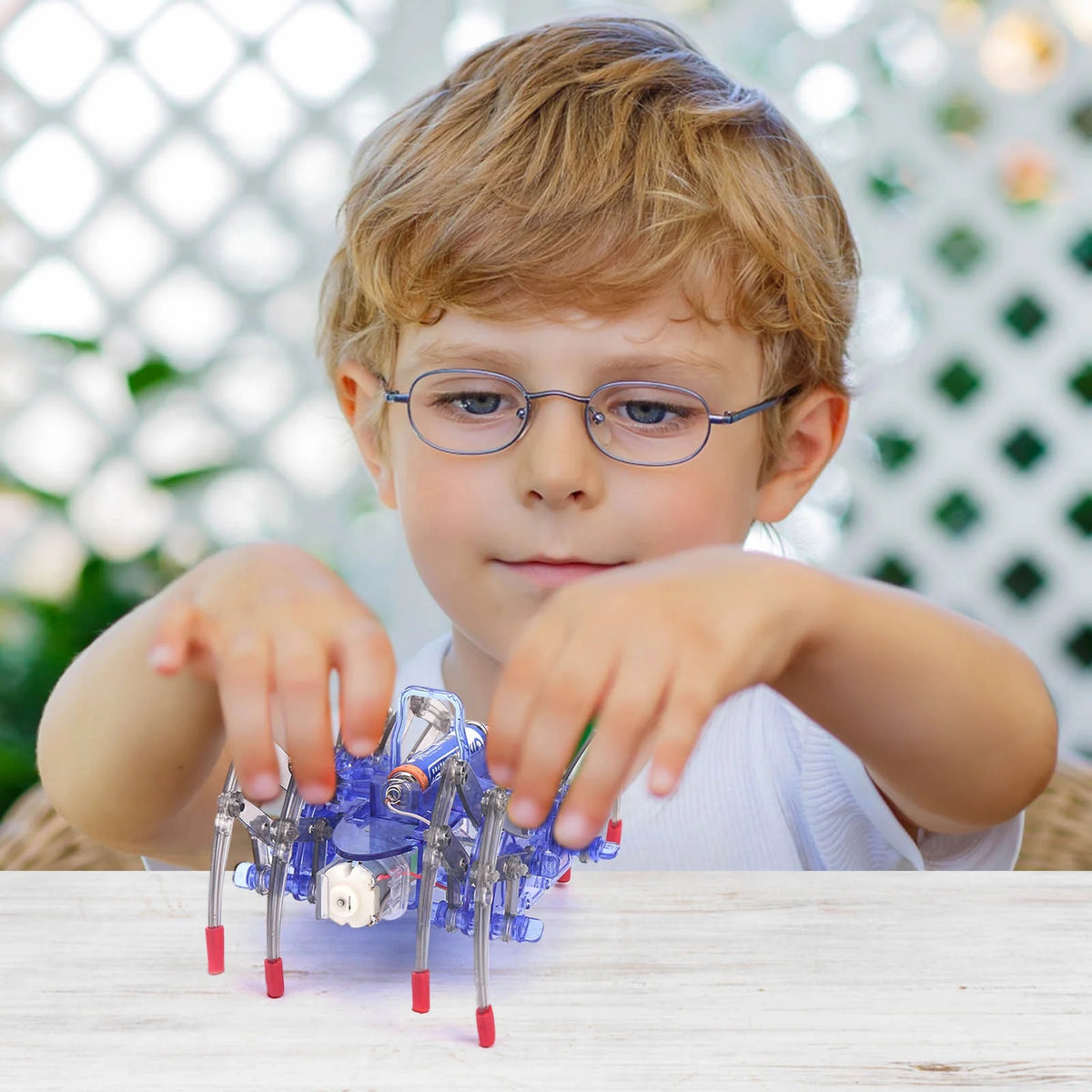 Electric Spider Robot DIY Assembly Toy Q323