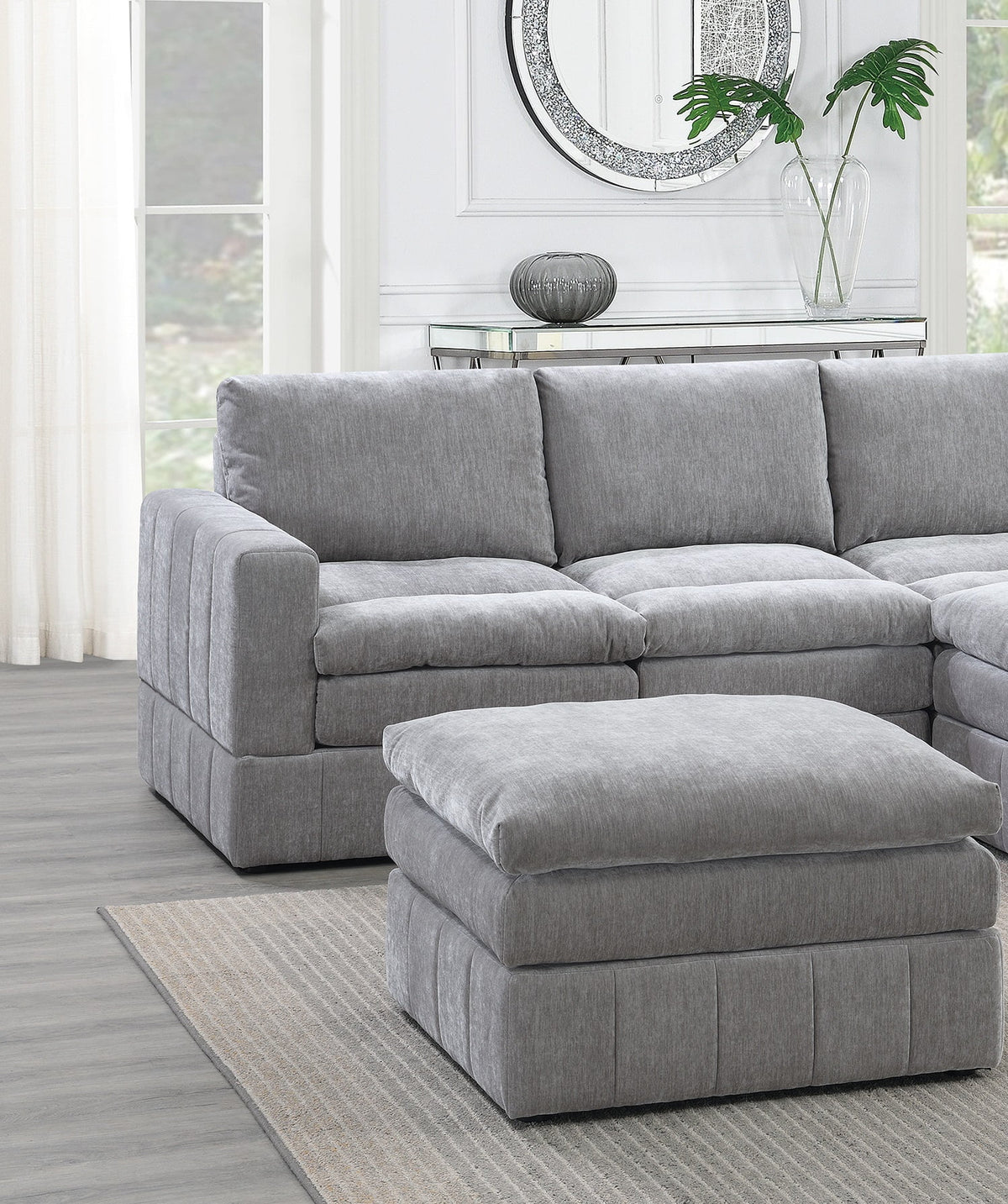 5Pc Modular Sectional Set with Ottoman A1040