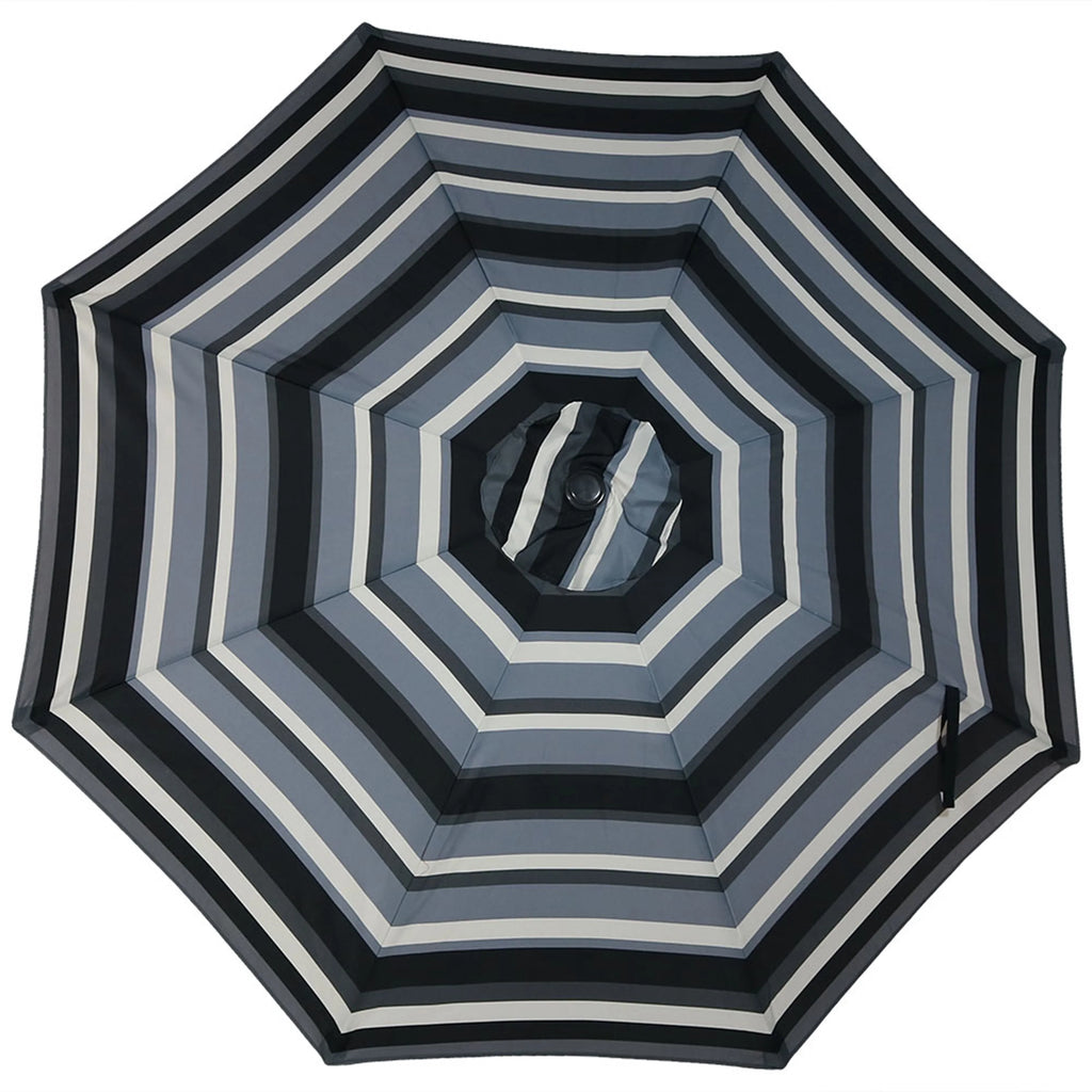 Striped 9' Patio Umbrella with Push Button Tilt & Crank A769