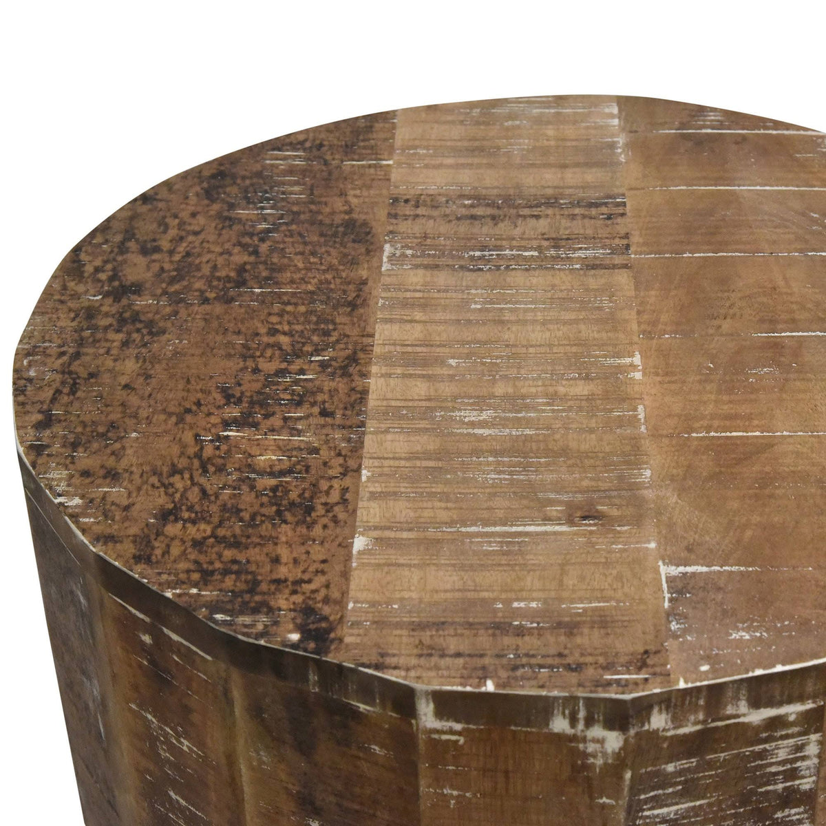 Distressed Grey Accent Table U91779