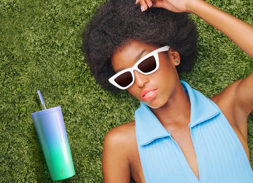 24 oz Insulated Stainless Steel Tumbler with Lid and Straw X9909