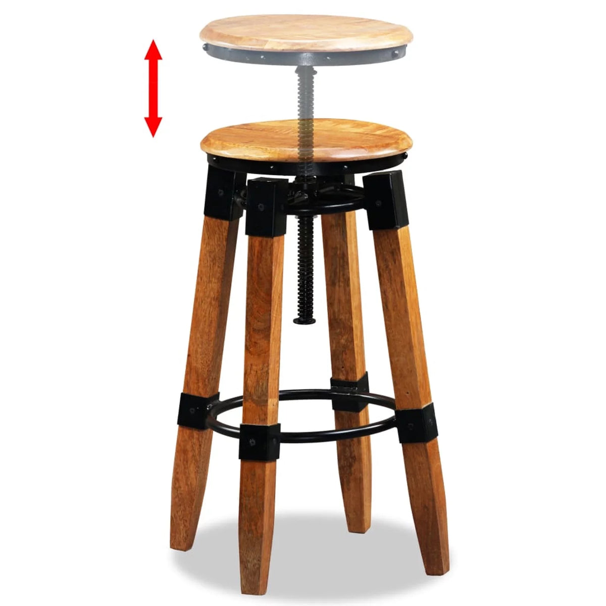 Solid Mango Wood Bar Stools 2 pcs J141